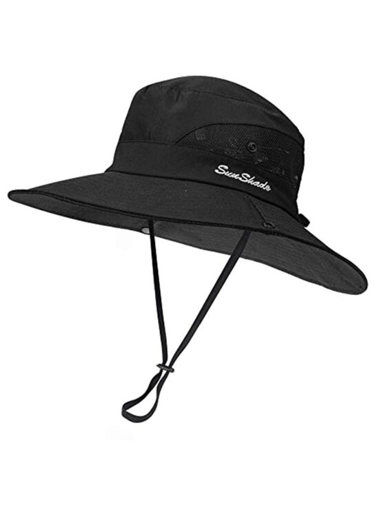2 Pack Summer Sun-Hat Ponytail - Outdoor UV-Protection Mesh Wide Brim Foldable main image 4